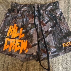 Kill Crew Camo Shorts with Brown Accents